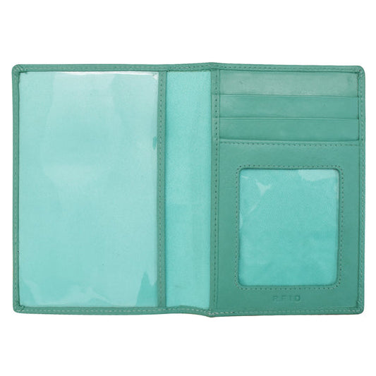 Leather Passport Wallet | Turquoise