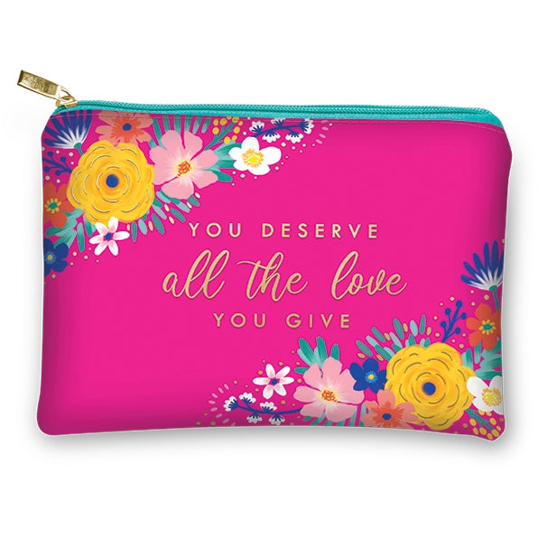 vegan leather accessory pouch | Floral Love