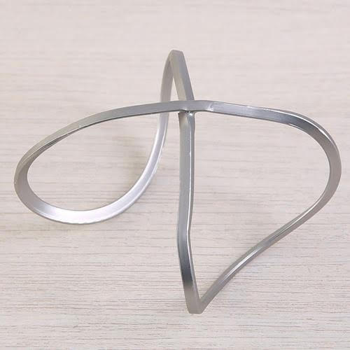 silver metal cuff bracelet | Infinity