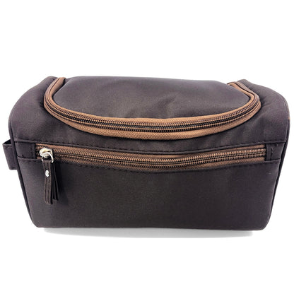 Men's Nylon Hanging Toiletry Bag | Brown