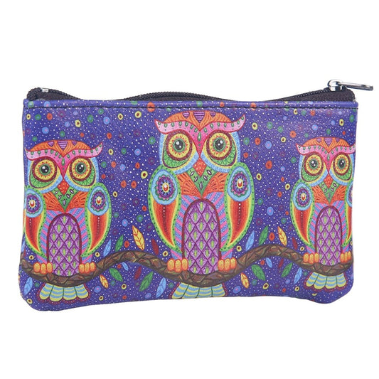 Artistic Vegan Leather FOB Holder | Owl Night Long