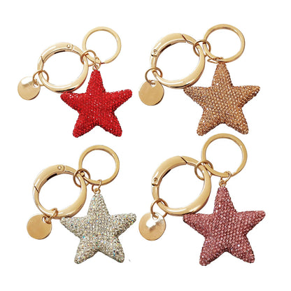 Rhinestone Star Keychain