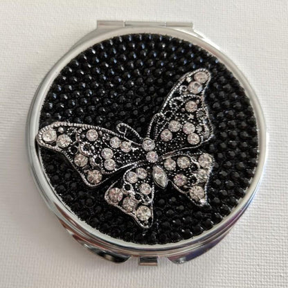 handmade compact mirror | Muted Butterfly