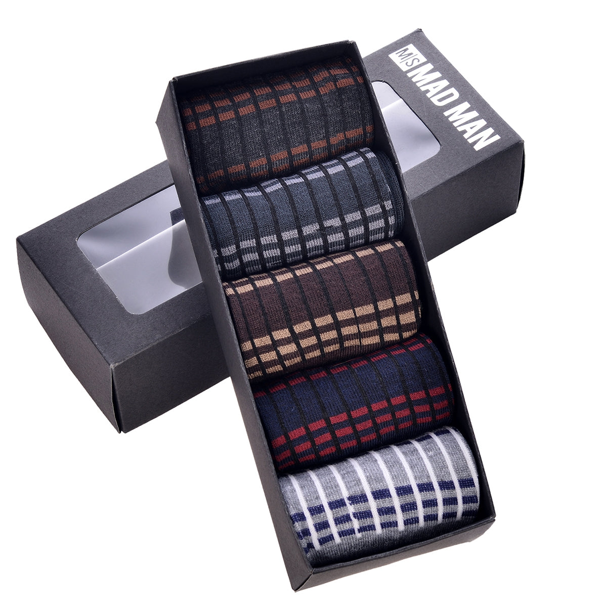 5-Pair Men's Socks | Dashed