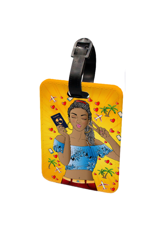 graphic luggage tag