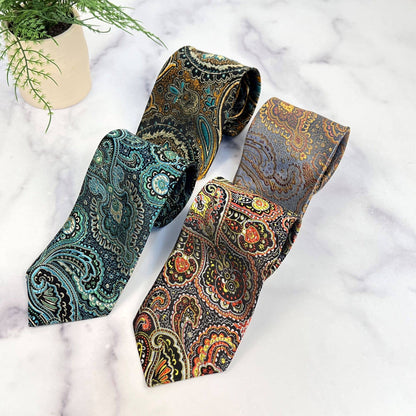 men's brocade necktie | Paisley