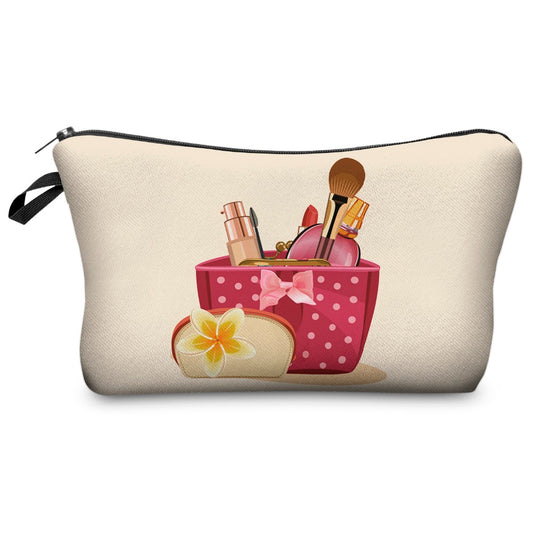 graphic cosmetic bag | Pink Basket