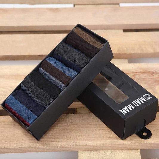 Men's Socks - 5 Boxed Pair | Striped