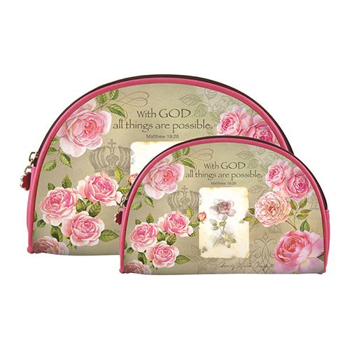 cosmetic bag set | With God Cosmetic Duo
